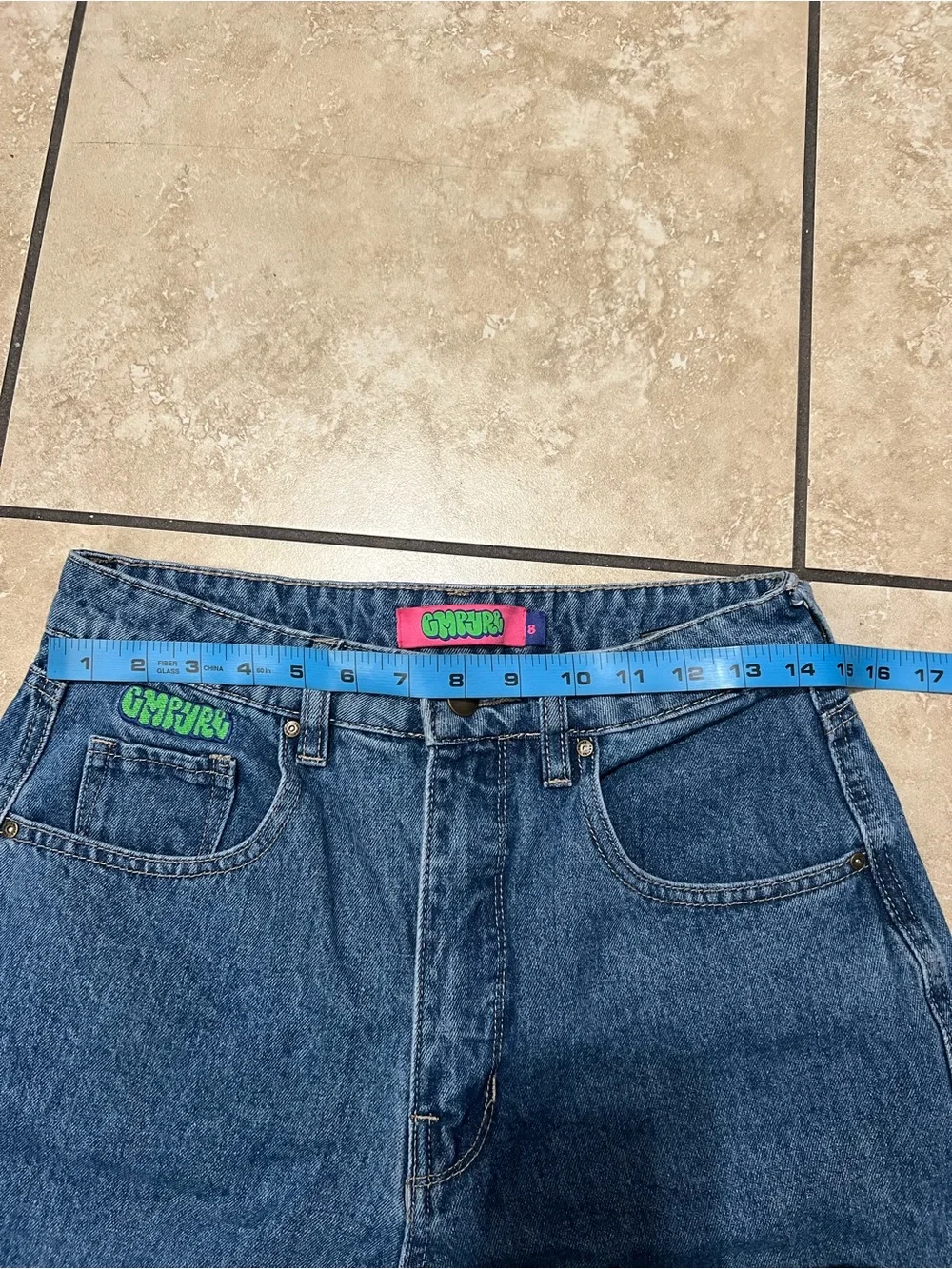 EMPYRE TORI SCORPION EMBROIDERED LOOSE FIT SKATE JEANS Inseam 31 - Picture 4 of 7